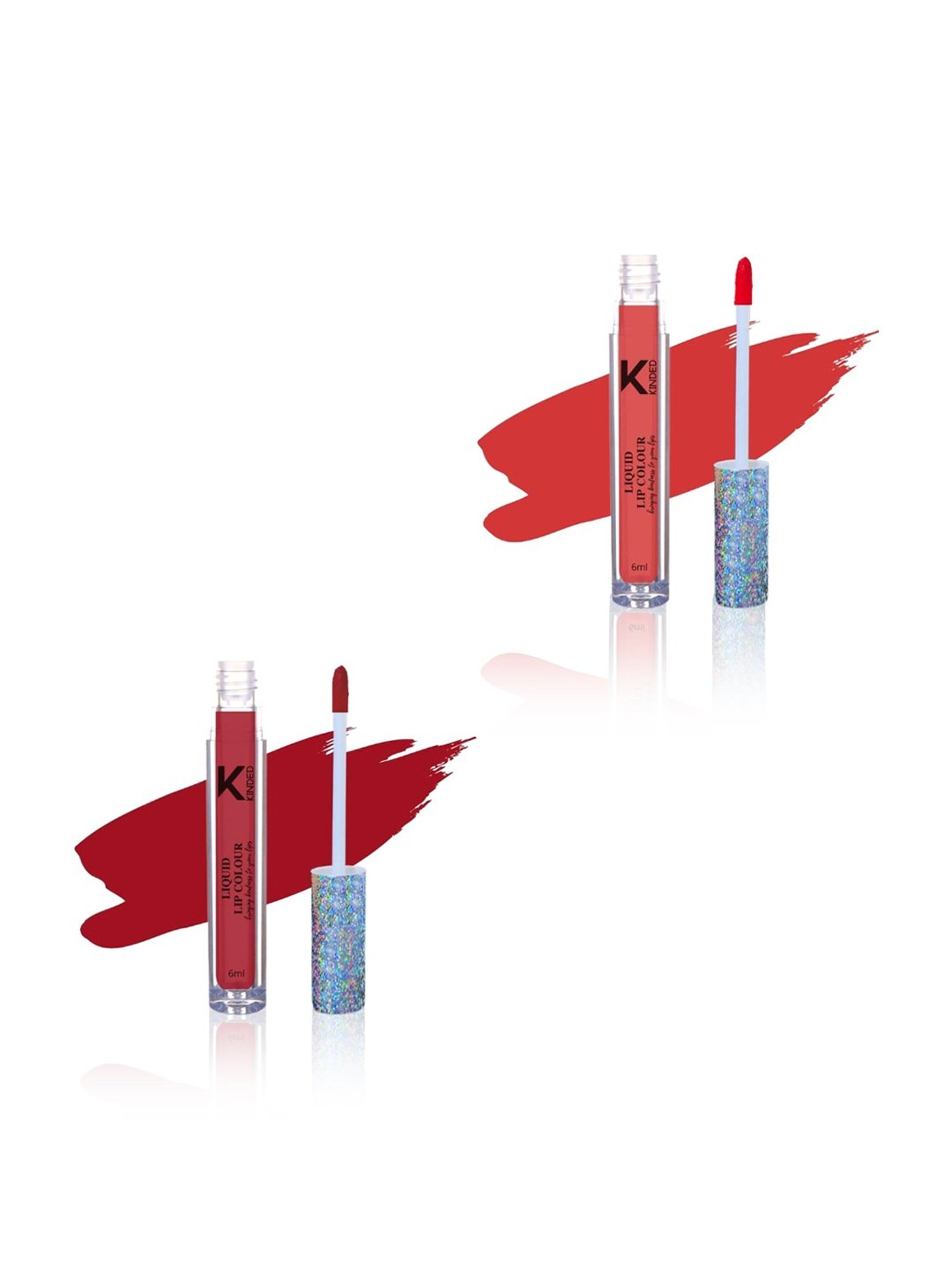 KINDED Liquid Lip Colour 03 Vermilion Red & 09 More Maroon Combo
