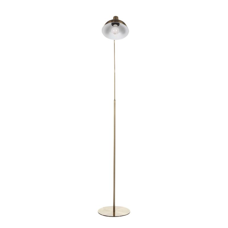Metal Contemporary Darby Floor Lamp Black (Includes LED Light Bulb) - LumiSource