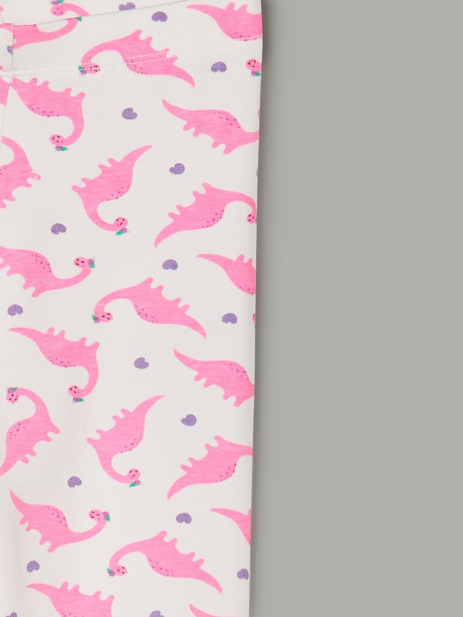 Lifestyle White All Over Print Cotton Knit Bottom