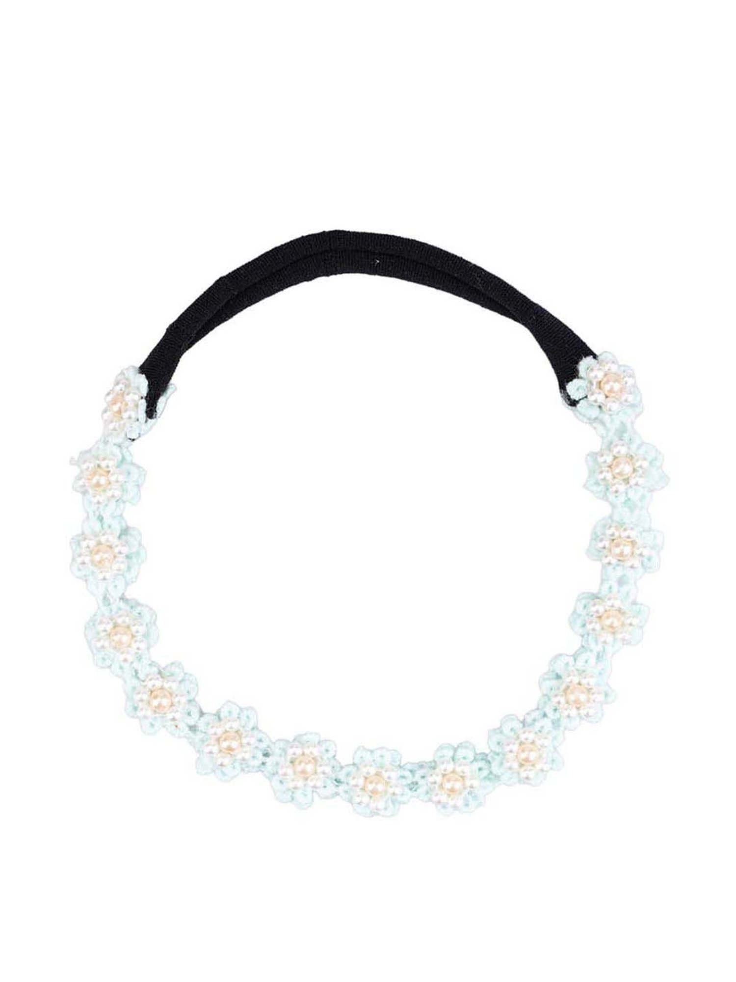 Choko Blue Embellished Hair Band