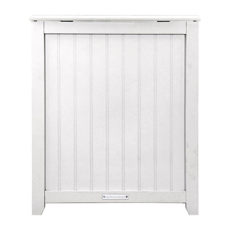 Oceanstar Rectangular Laundry Wood Hamper with Interior Bag