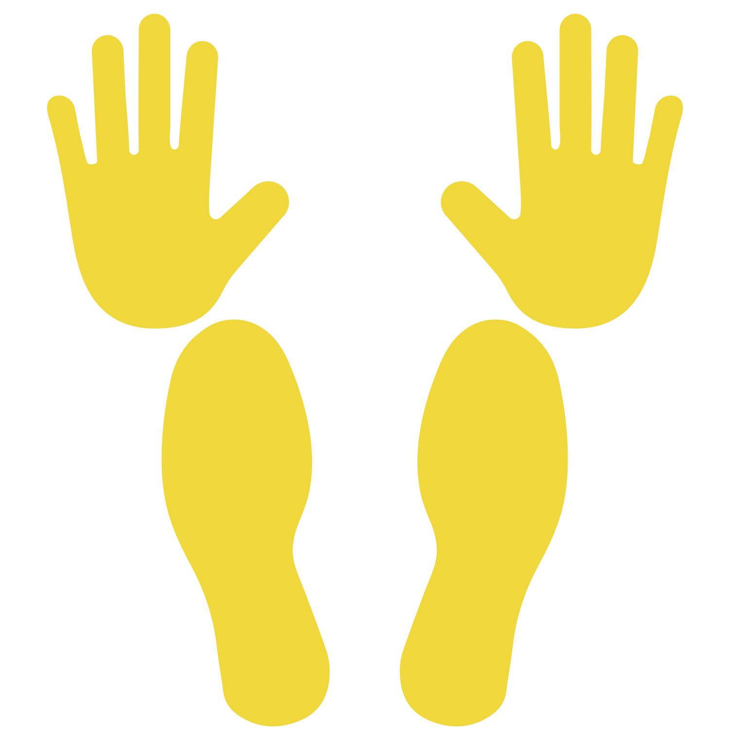 LiteMark Golden Yellow Pat Down Position Guide for Security Checkpoints and Law Enforcement