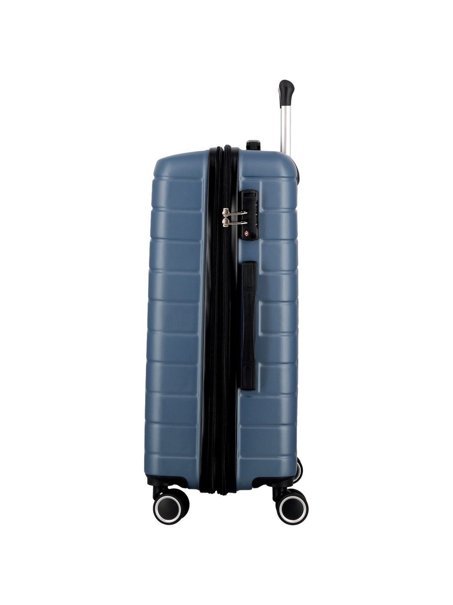 Jump Esco Blue 8 Wheels Medium Hard Cabin Trolley Bag