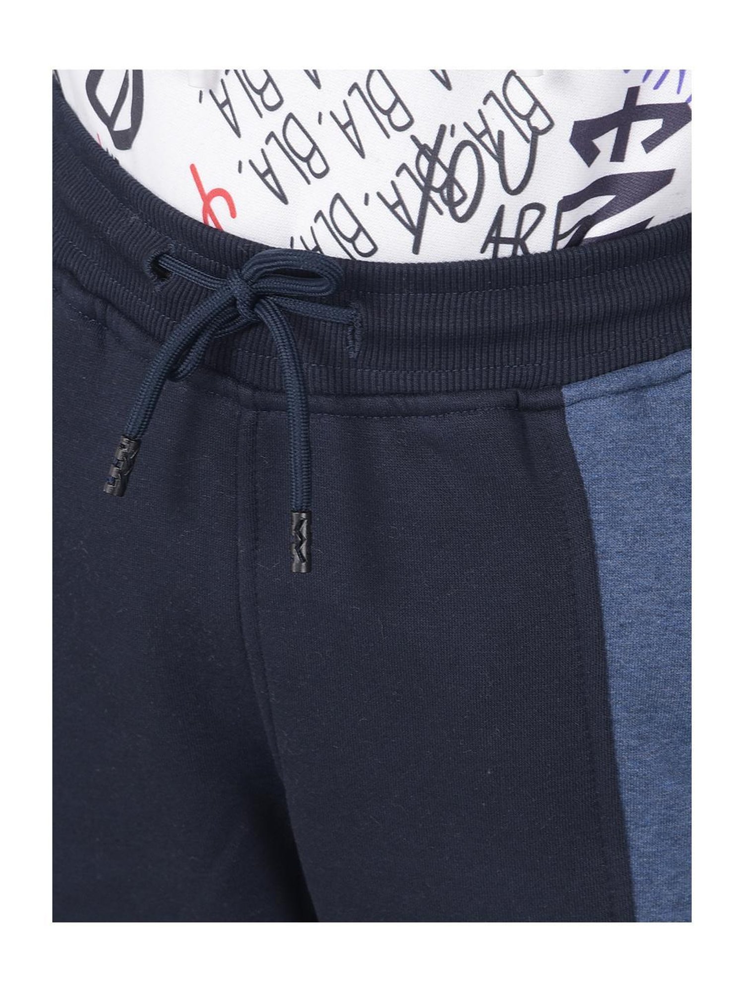 Crimsoune Club Boys Navy Printed Trackpants