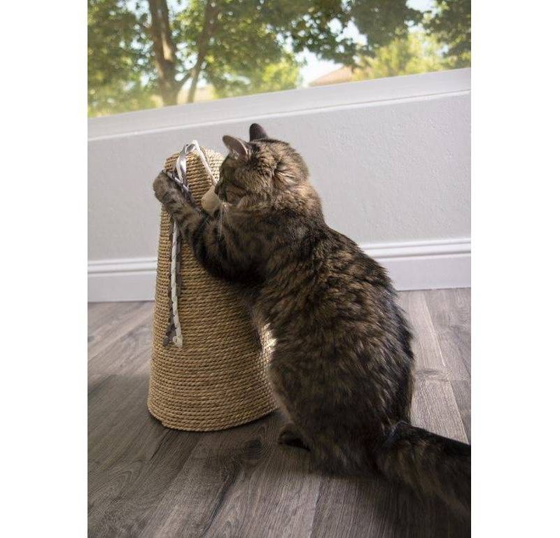 Petlinks Claw Cone Seagrass Cat Scratcher - Tan