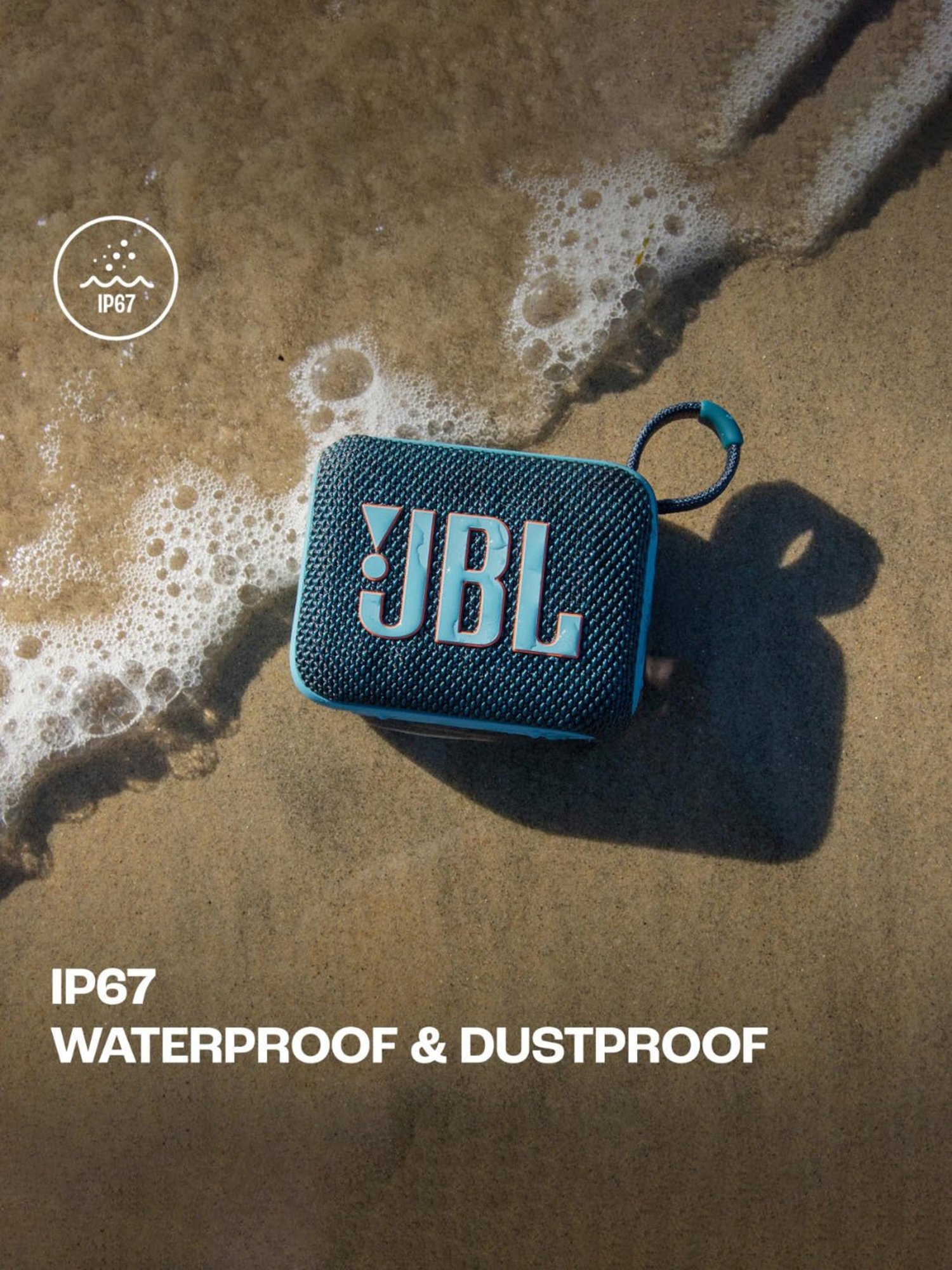 JBL Go 4, Wireless Ultra Portable Bluetooth Speaker with Pro Sound, Water & Dust Proof (Blue)