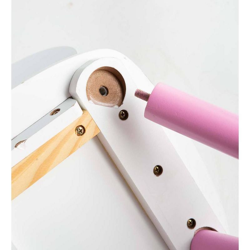 HearthSong Kids' Rainbow Unicorn Table and Two Chairs Playroom Furniture Set