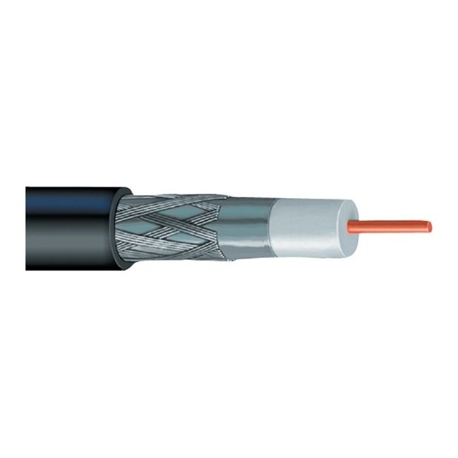 BJC RG-6 Coaxial Cable, 50 Foot, Black; Broadcast Quality Coax, Assembled in ...