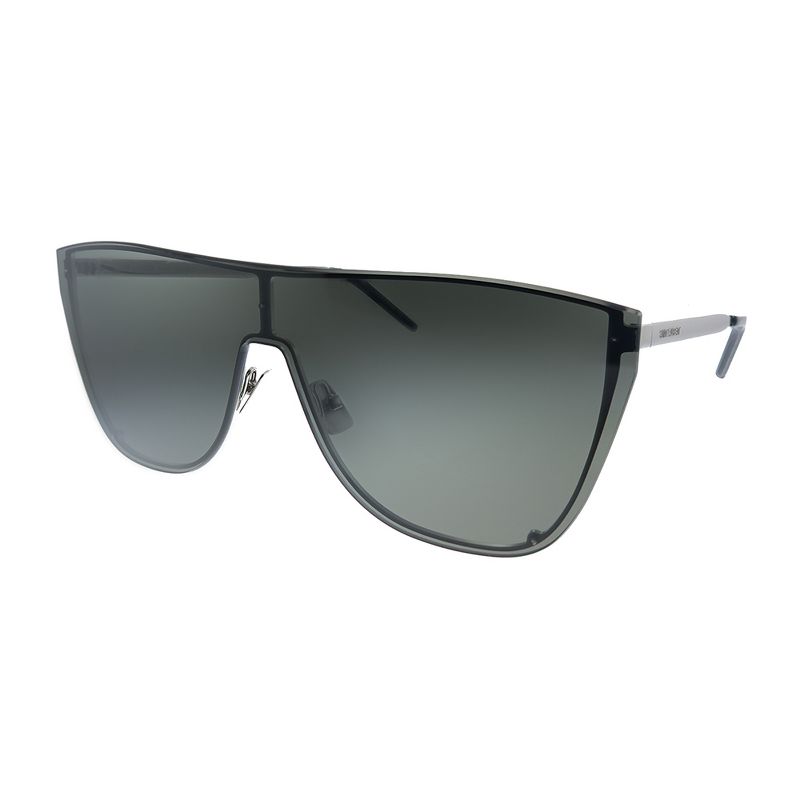 Saint Laurent SL 1B MASK 002 Unisex Square Sunglasses Silver 99mm