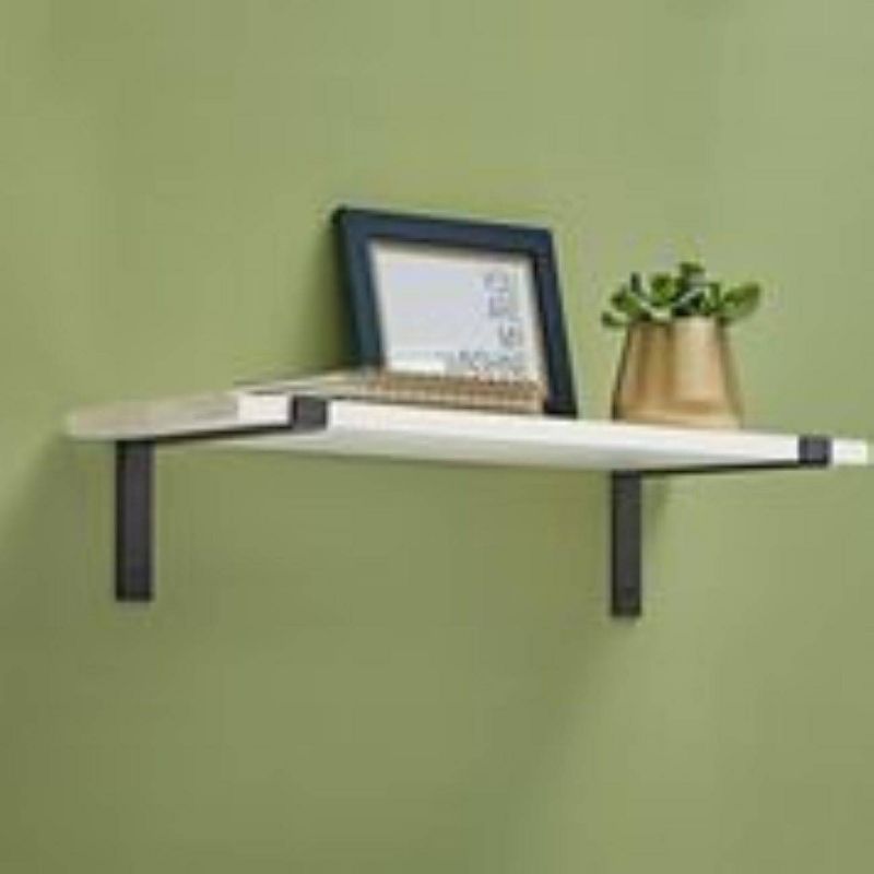 31.5" x 9.8" Lite Vintage Pine Shelf White - Dolle Shelving