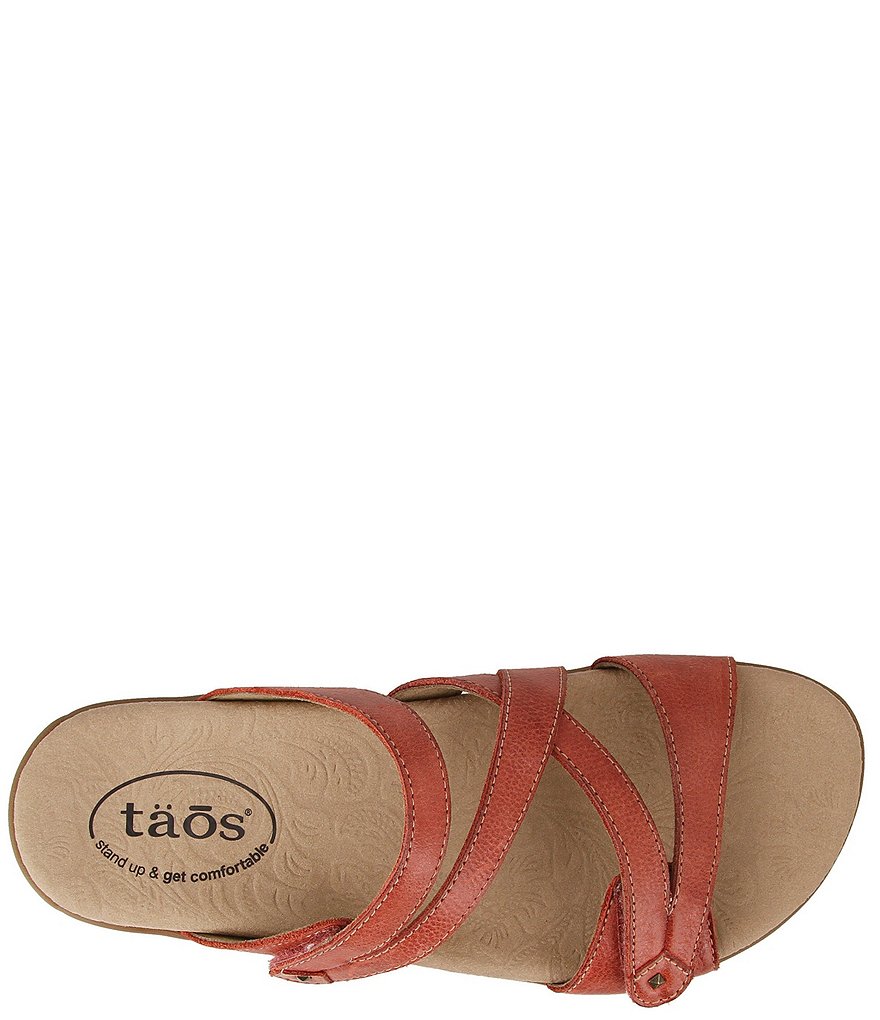 Taos Footwear Double U Leather Slide Sandals