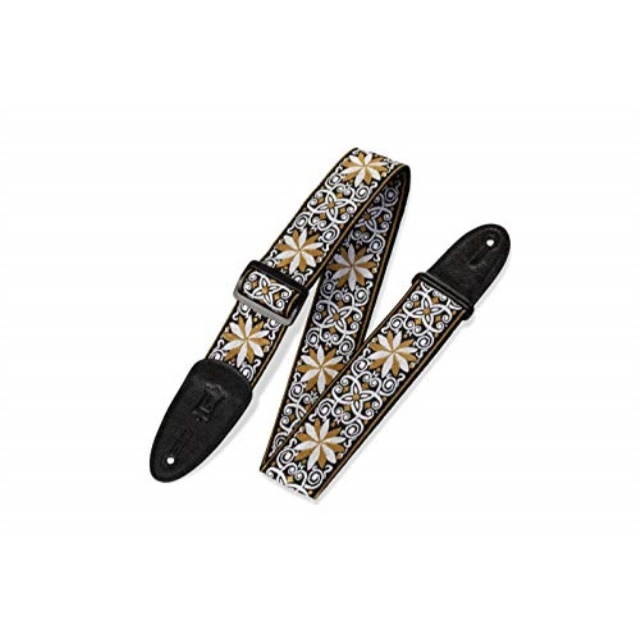 Levy's M8HT-13 2" Jacquard Weave Hootenanny Guitar Strap - Yellow Flowers