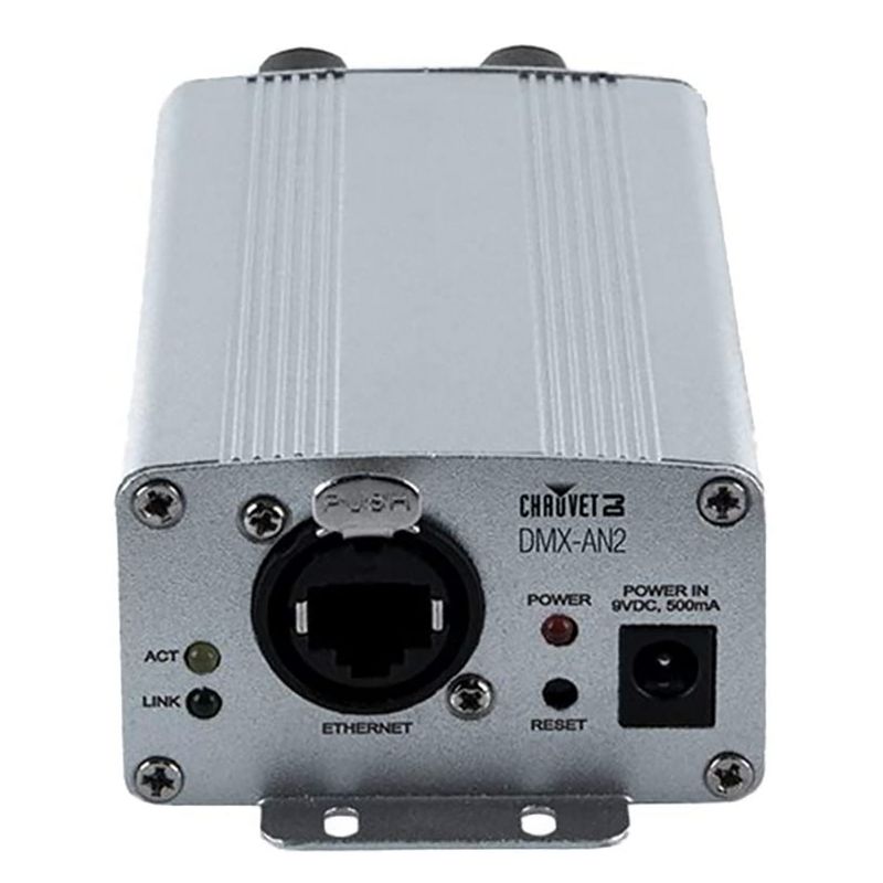 CHAUVET DJ DMXAN2 Multi-Purpose Art-Net/sACN node Stage Light Accessory with Power Adapter, Silver