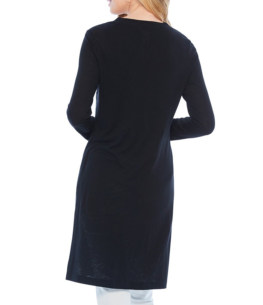 NIC + ZOE Drifting Long Sleeve Button Front Linen Blend Cardigan