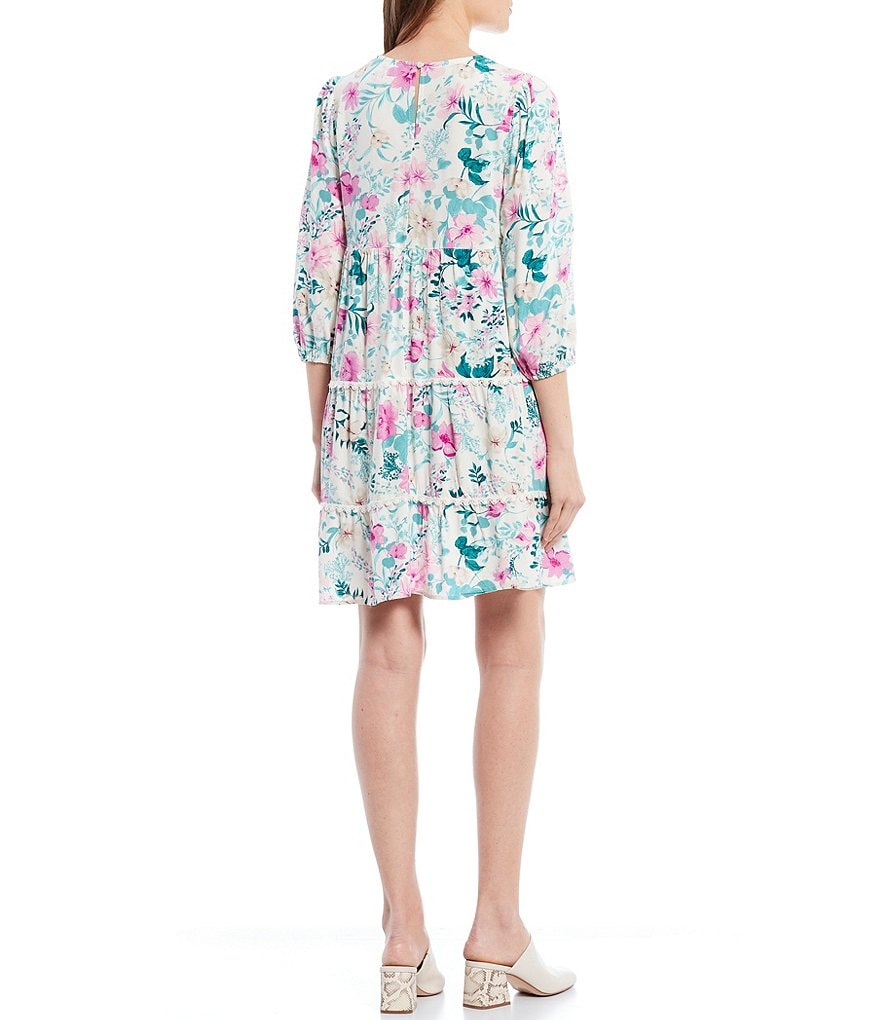 June & Hudson Floral Tiered Dress
