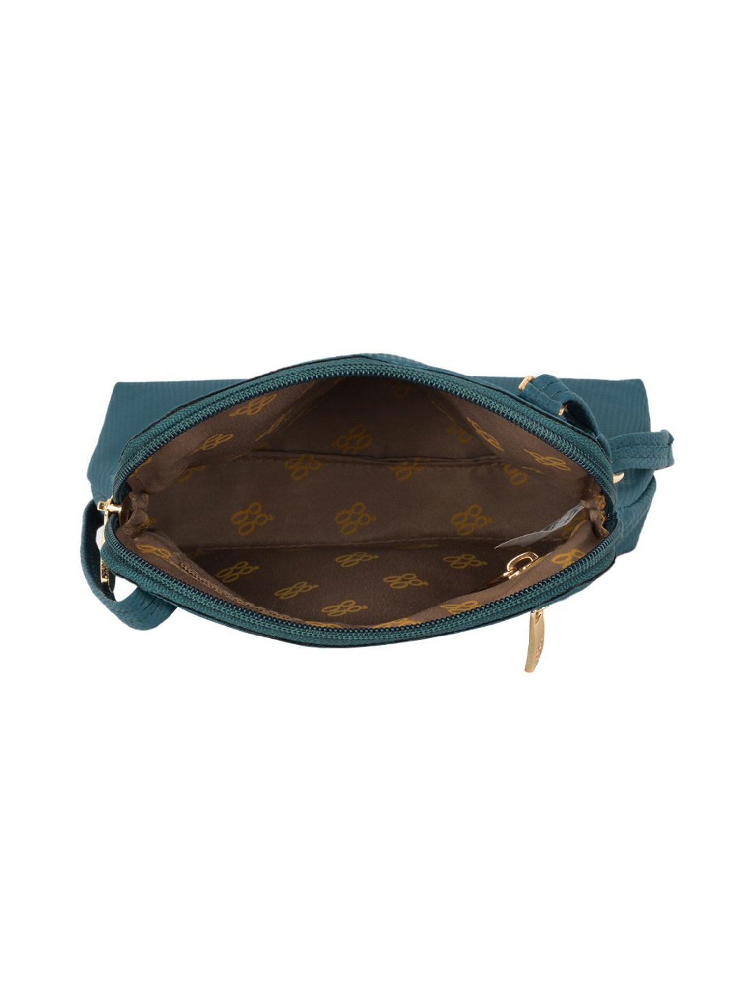 Baggit Teal Textured Large Cross Body Bag