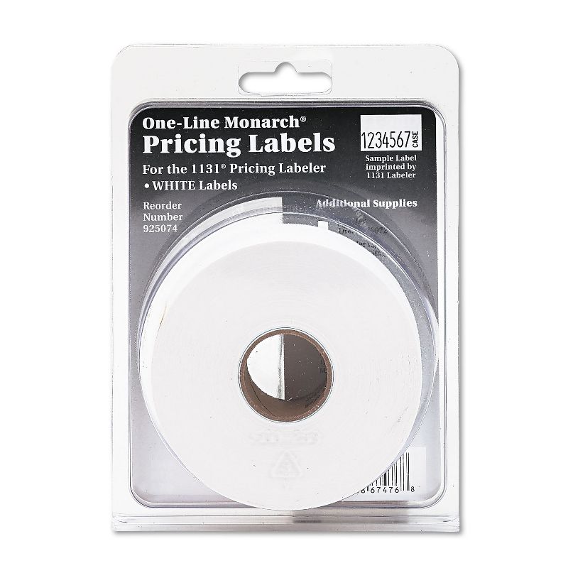 Monarch Easy-Load 1131 One-Line Pricemarker Labels 7/16 x 7/8 White 2500/Pack 925074