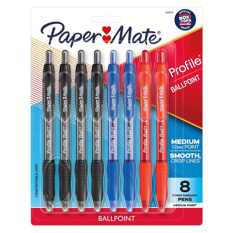 Paper Mate 8pk Ballpoint Pens Profile 1.0mm Multicolor