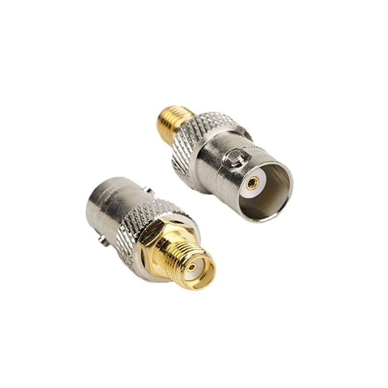 2pcs RF coaxial Coax Adapter SMA Female to BNC Female