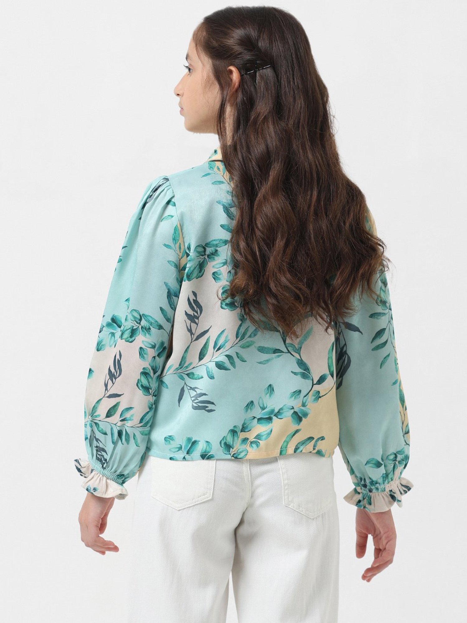 VERO MODA GIRL Multicolor Printed Full Sleeves Shirt Top