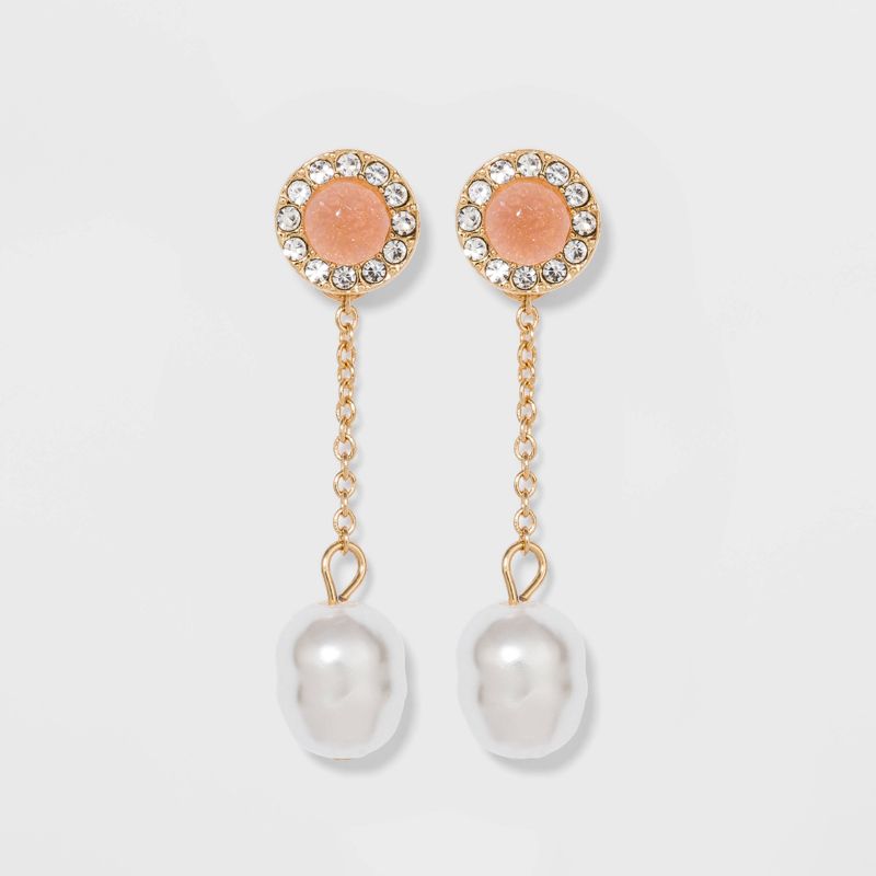 SUGARFIX by BaubleBar Pearl Droplet Earrings - Blush Pink