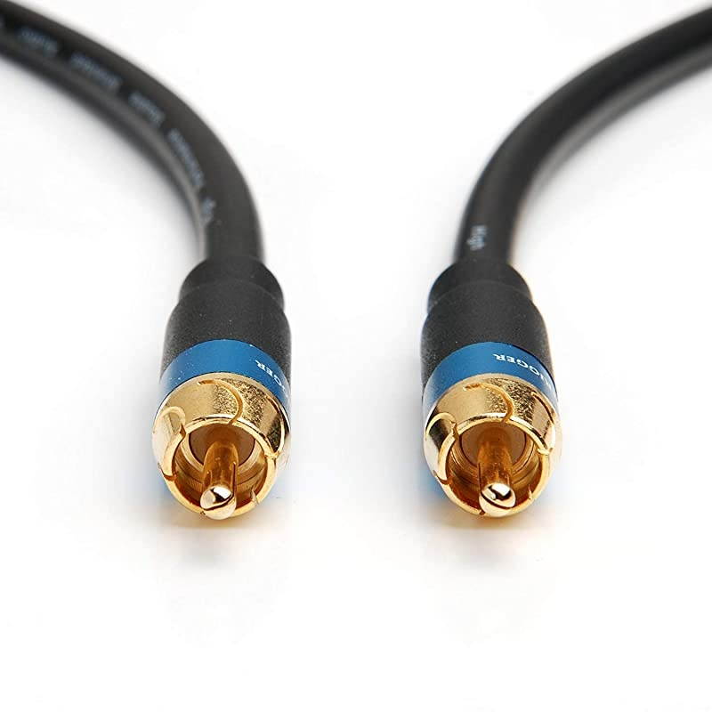 Subwoofer RCA to RCA Audio Cable 8FT Dual Shielded with Gold Plated Connectors