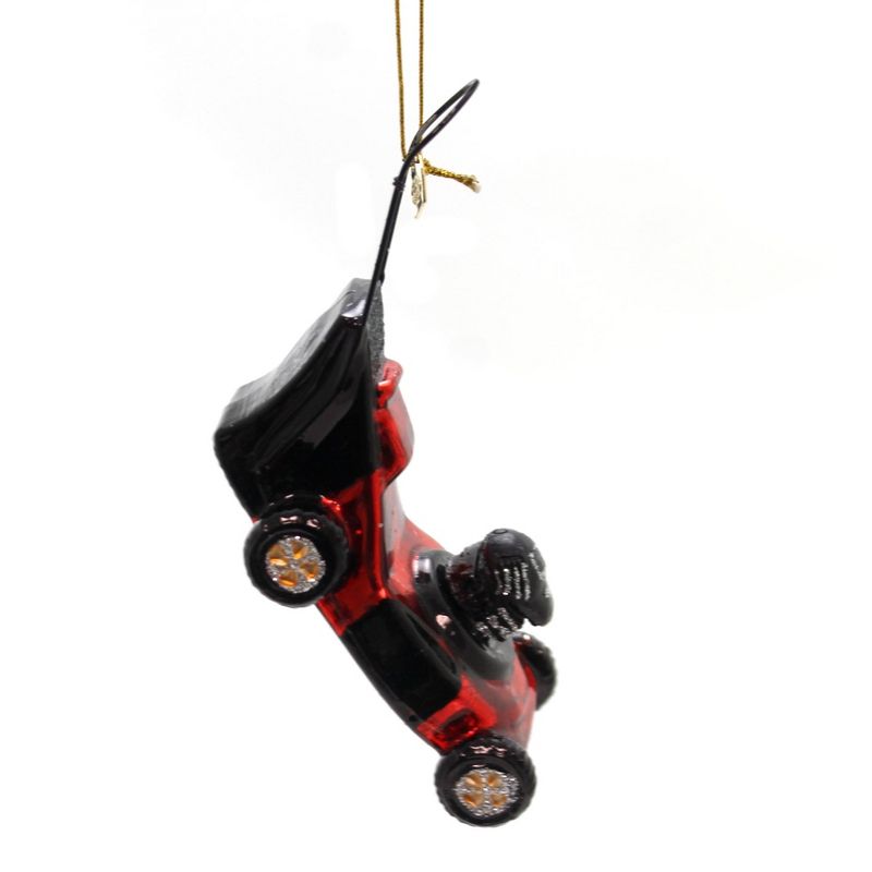 Noble Gems 3.25" Glass Lawnmower Lawn Maintenance  -  Tree Ornaments