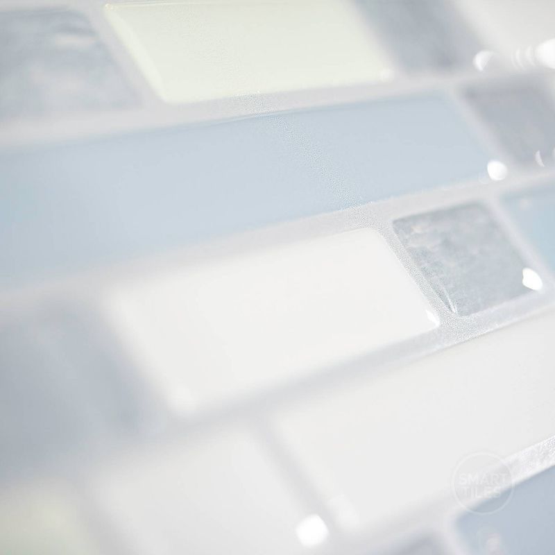 Smart Tiles 3D Peel and Stick Backsplash 4 Sheets of 10.06" x 10" Kitchen and Bathroom Wallpaper Bellagio Costa