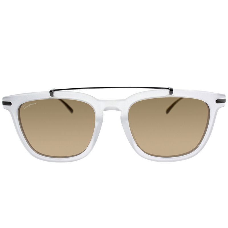 Salvatore Ferragamo  112 Unisex Square Sunglasses Matte Crystal 54mm