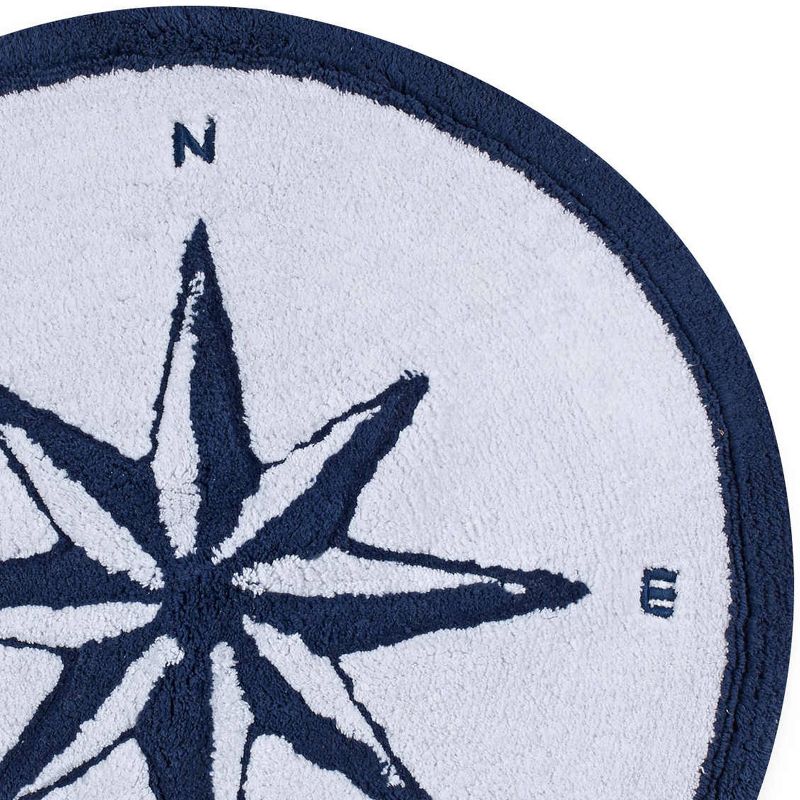 Cape Island Round Rug Navy - City Scene