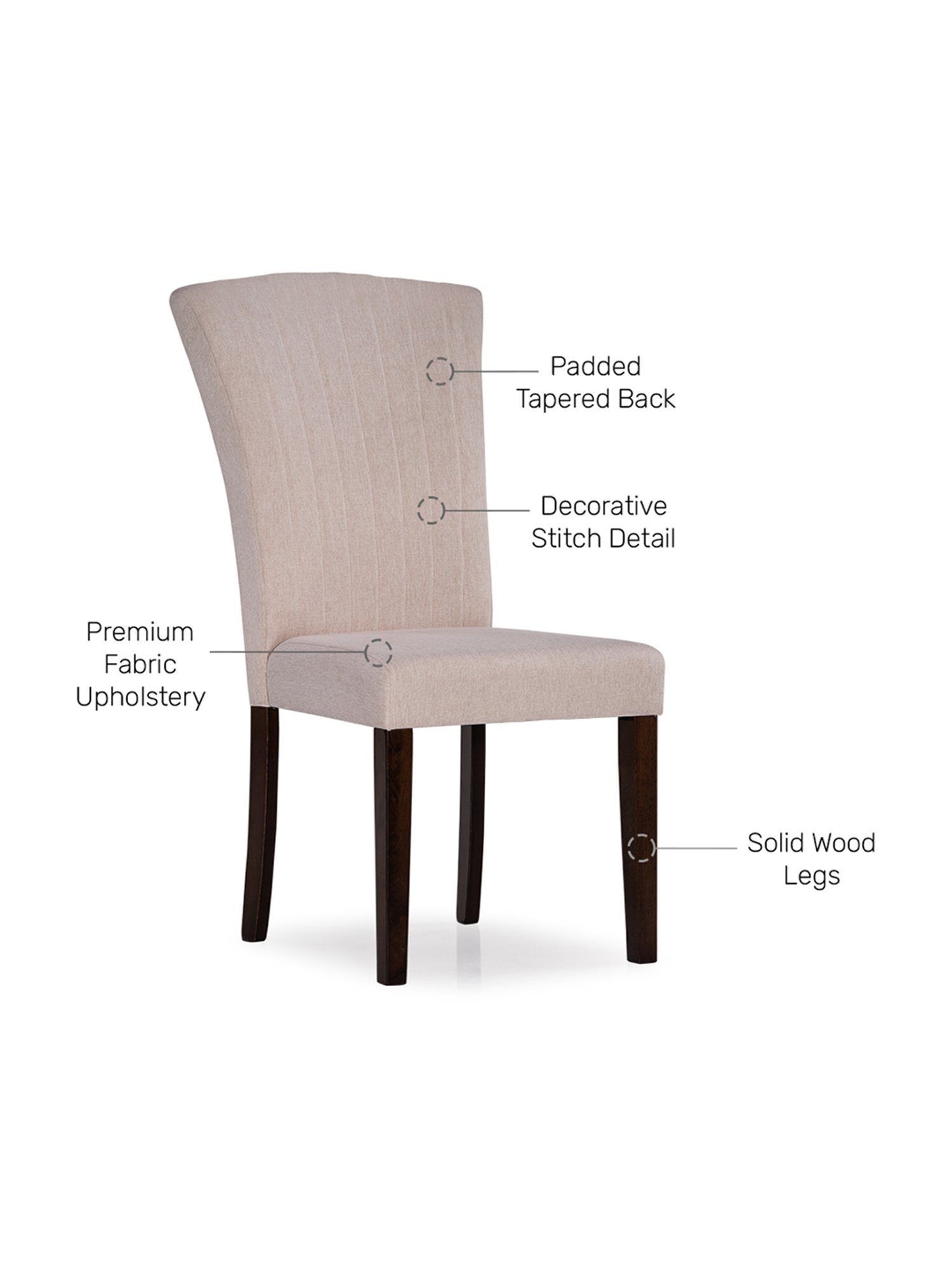 Durian Elanor Modern Brown & Beige Premium Leatherette Dining Chair
