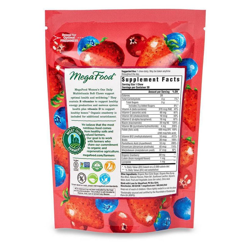 MegaFood Women's Multivitamin Soft Chews - Mixed Berry - 30ct