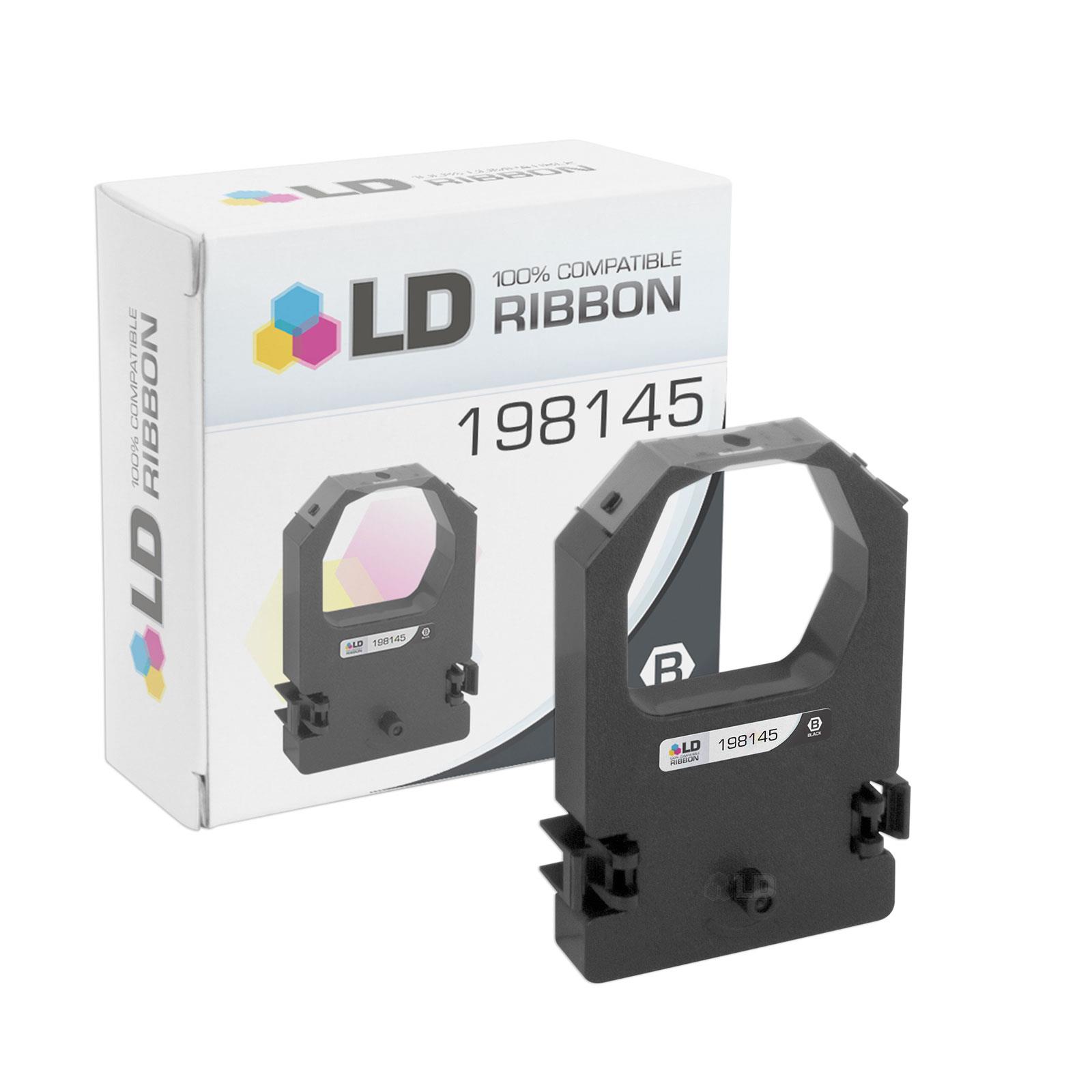 LD Compatible Printer Ribbon Cartridge Replacement for NCR 198145 (Black, 3-Pack)