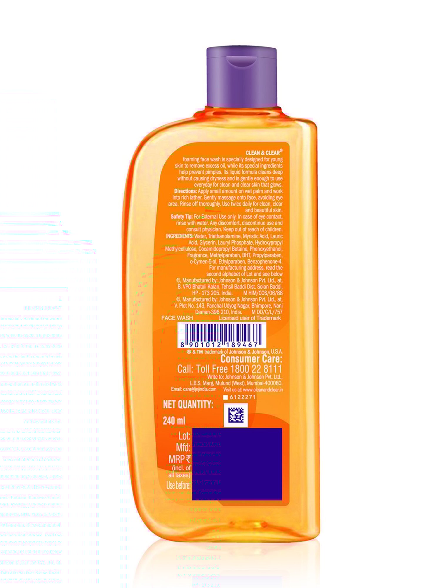 Clean & Clear Foaming Face Wash - 240 ml