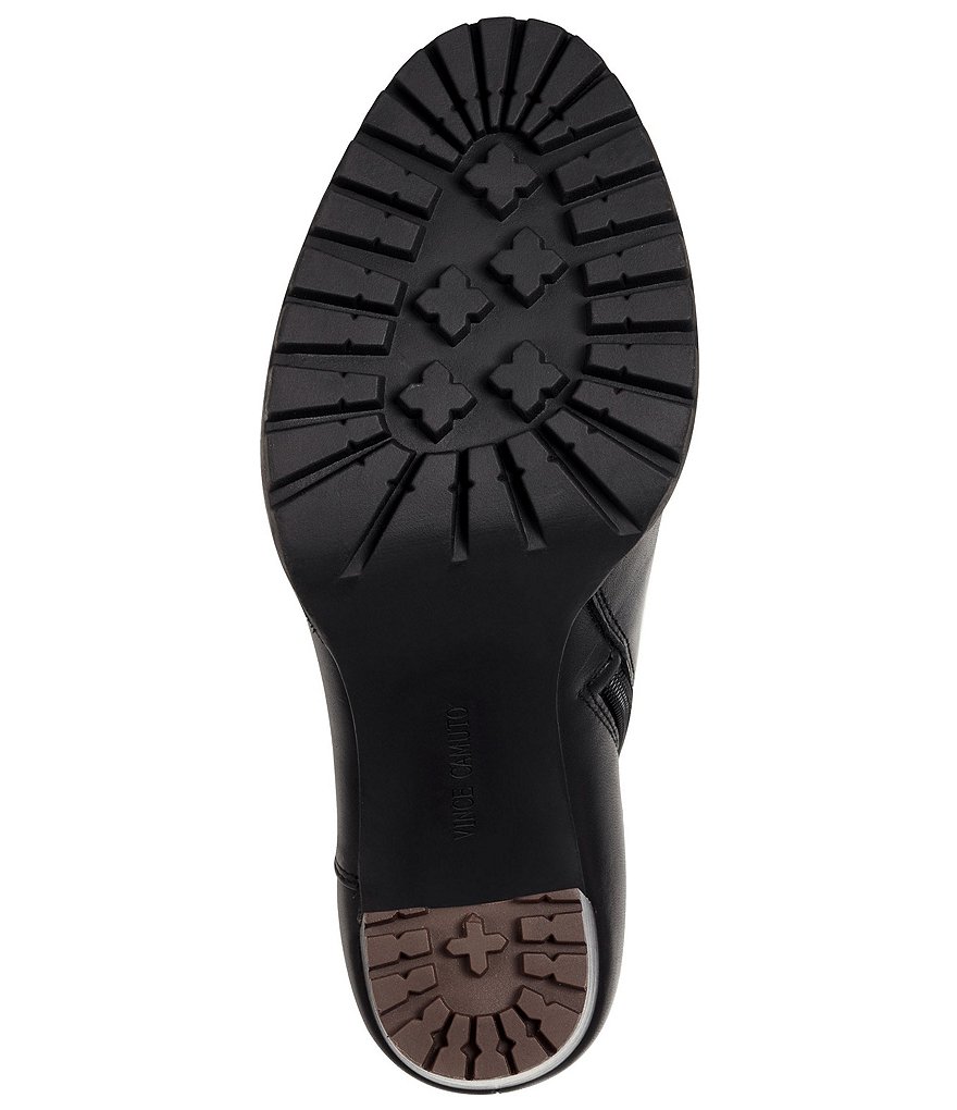 Vince Camuto Hevana Leather Block Heel Peep Toe Booties