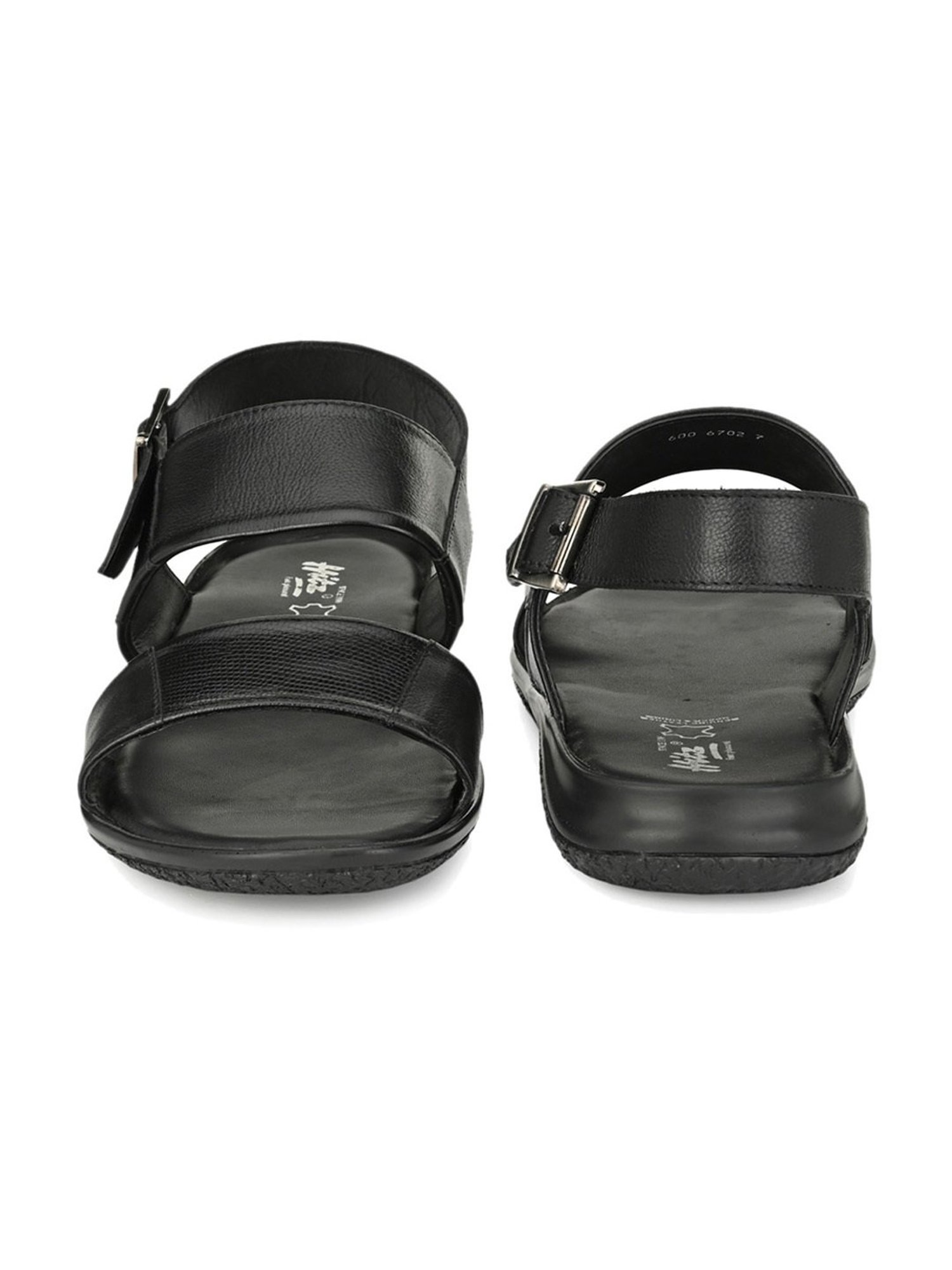 Hitz Men's Black Back Strap Sandals