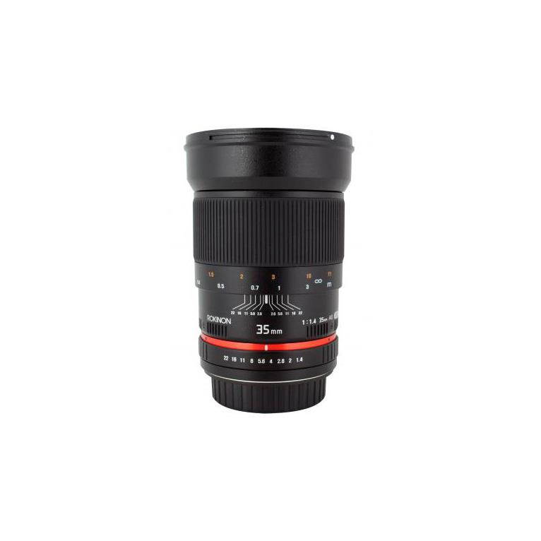 Rokinon 35mm f/1.4 Wide Angle Lens w/ Automatic Chip for Nikon DSLR Cameras - RK35MAFN