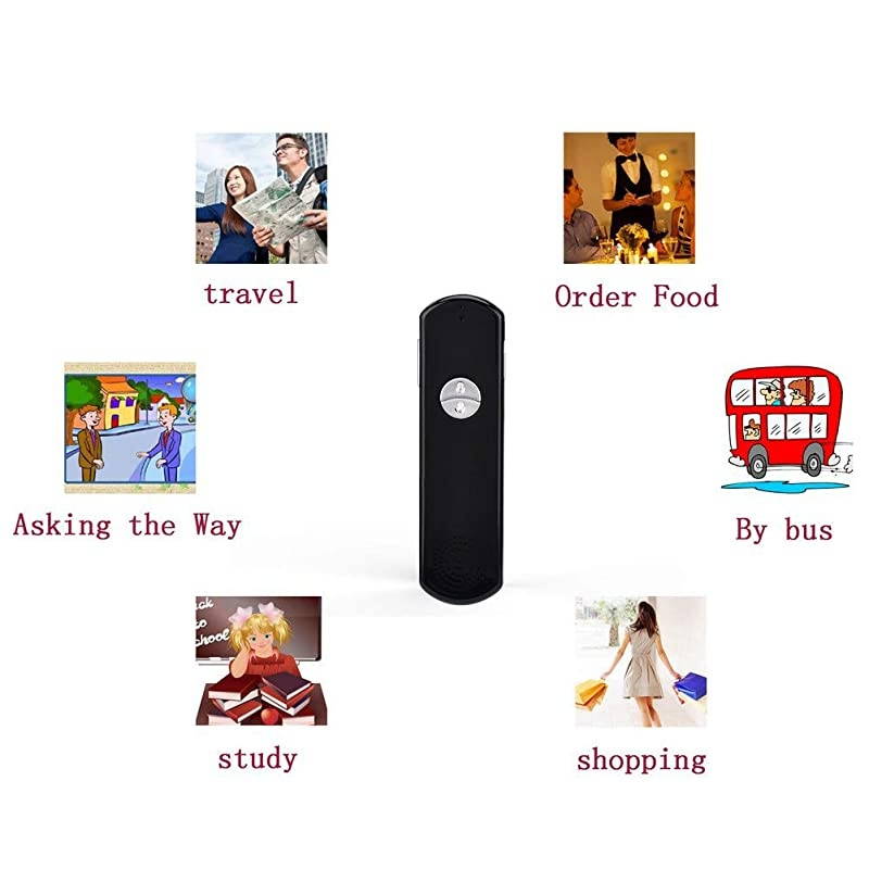 Way Easy Trans Smart Language Translator Device Electronic Pocket Voice Bluetooth 52 Languages for Meeting Learning Travel Shopping Business Fit for Apple iPhone Android Black WIFI3G4G5G