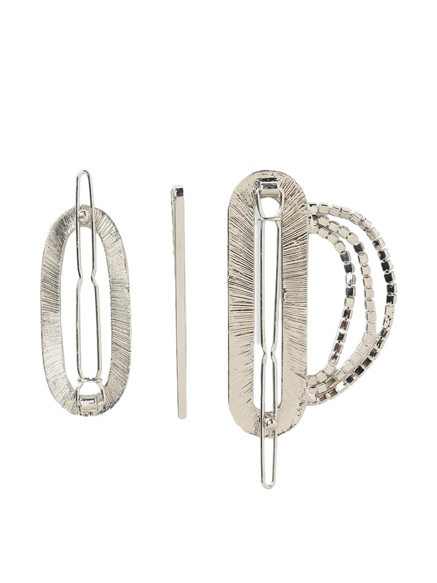 Aldo Silver Embellished Hair Pin - Pack of 3