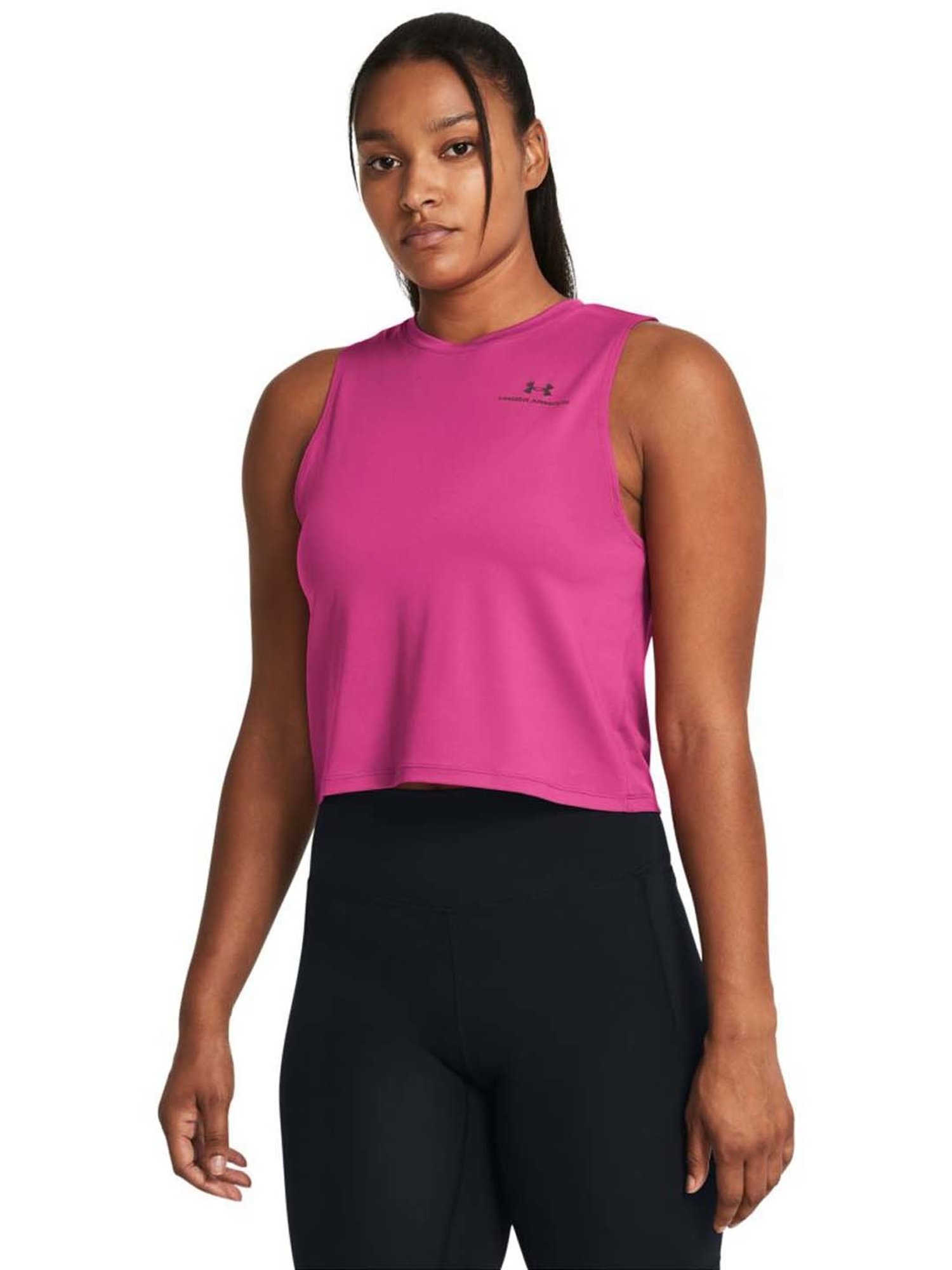 UNDER ARMOUR Pink Loose Fit Sports Crop Top