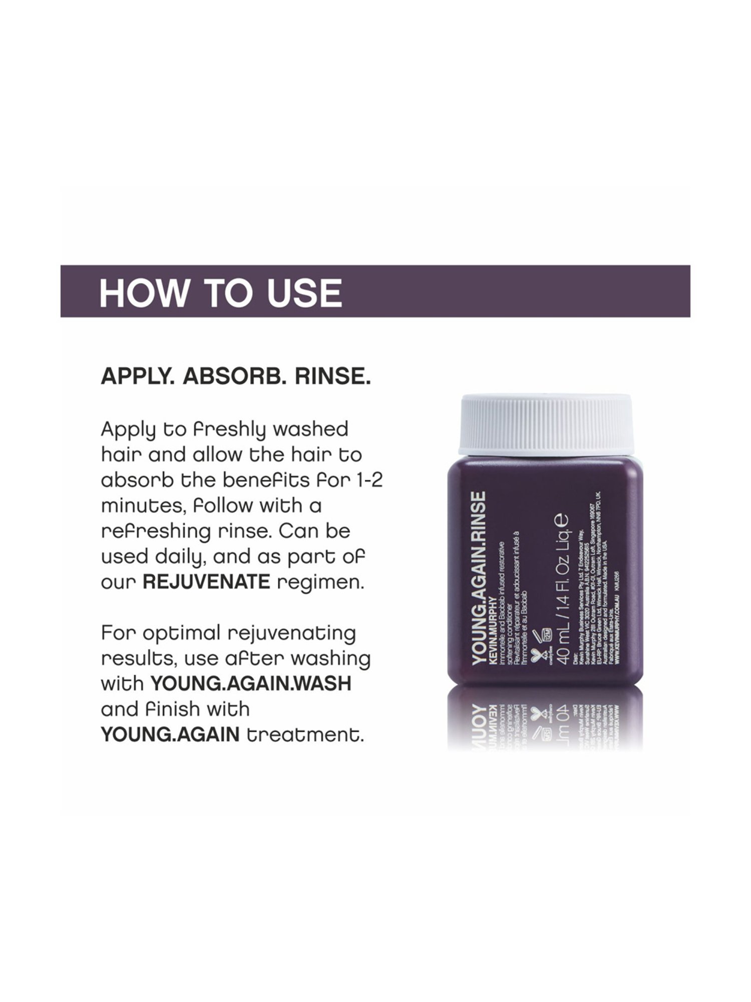 KEVIN MURPHY YOUNG.AGAIN.RINSE 40 ML