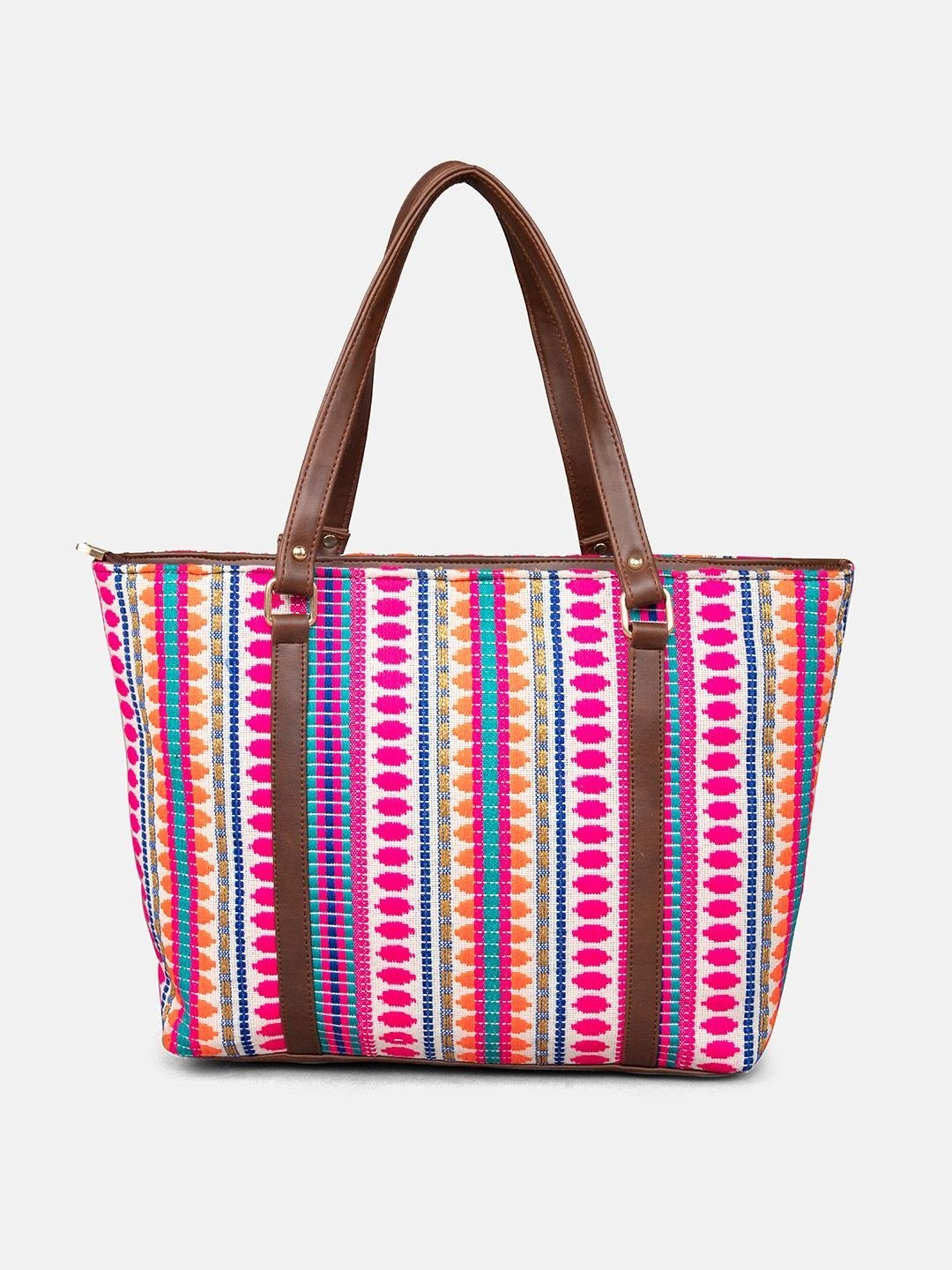 Gaurapakhi Multicolor Printed Large Tote Bag