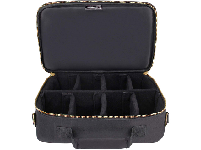 ENHANCE MTG Card Box Storage Case - Deck Holder Card Carrying Case Bag Compatible with Magic MTG Cards, Card Games, Cards Against Humanity - Pencil Loops, Pocket for Dice, Tokens