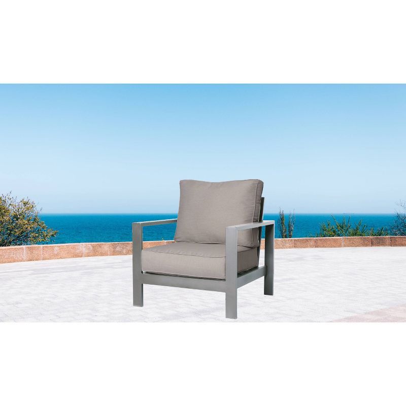Tahiti Patio Club Chair - Gray - Teva Patio Furniture
