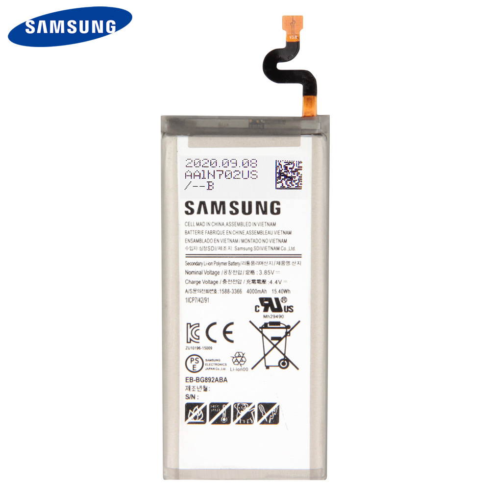 Original Samsung Replacement Phone Battery EB-BG892ABA For Samsung Galaxy S8 Active Authentic Rechargeable Battery 4000mAh