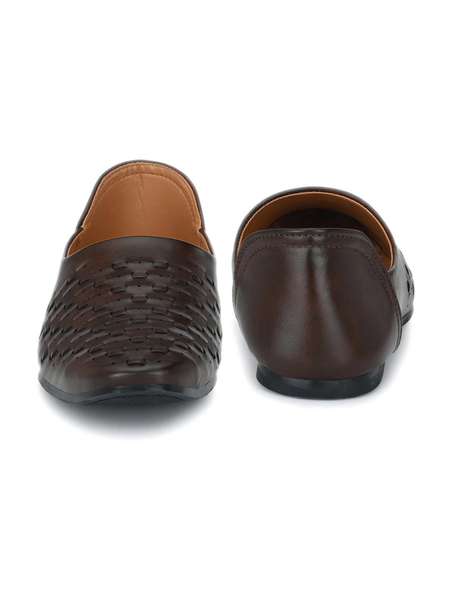 Prolific Brown Ethnic Slip-Ons