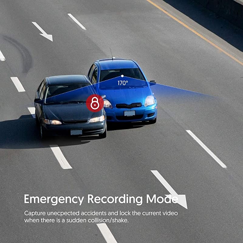 Dash Cam Front and Rear  Dual Dash Camera for Cars 1080P Mini DVR Car Driving Recorder with Parking Monitor, Motion Detection, Loop Recording, Super Night Vision(CR600)