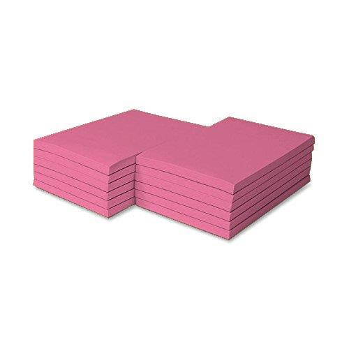 Colored Memo Pads Size 4 X 6 - 100 Sheets Per Pad, 5 Pads Per Pack (Ultra Fuschia / Hot Pink)