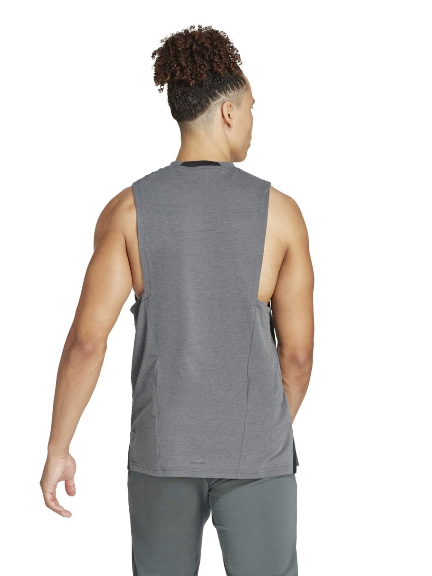 Adidas Grey Slim Fit Tank Tee