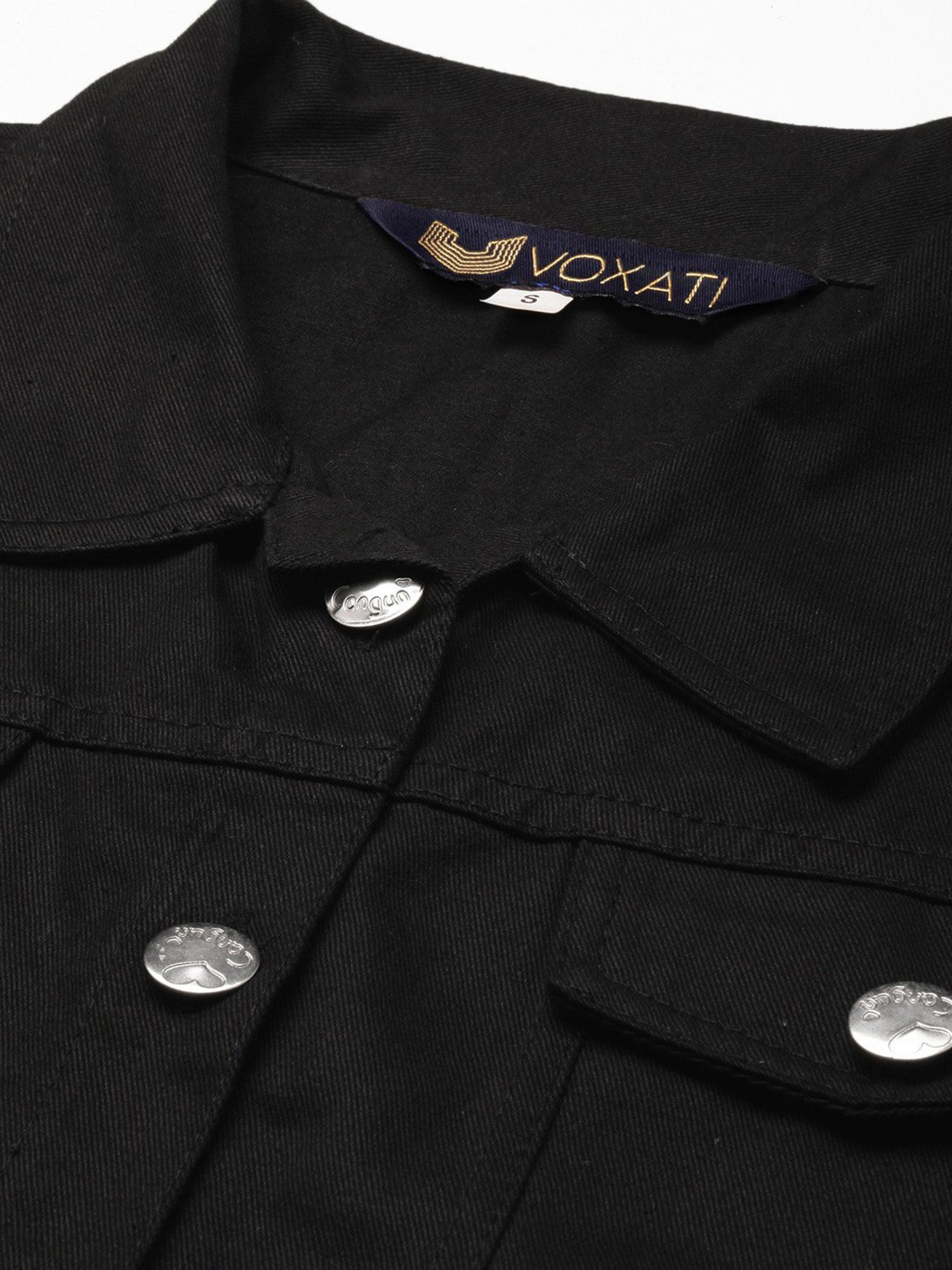 VOXATI Black Regular Fit Jacket